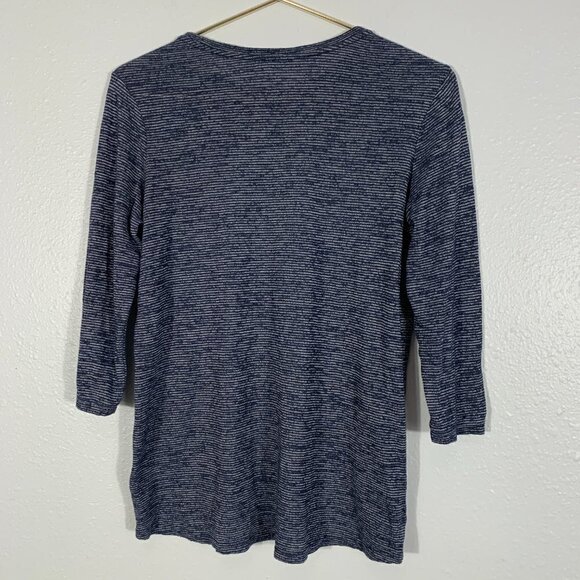 Athleta Striped Blue Athleisure High Low Top S - Picture 3 of 5